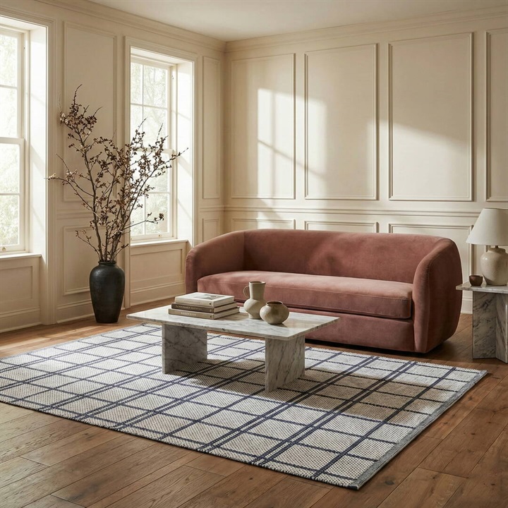 てんとてんオリジナル フロアラグ 130×190cm Ocean BLUE