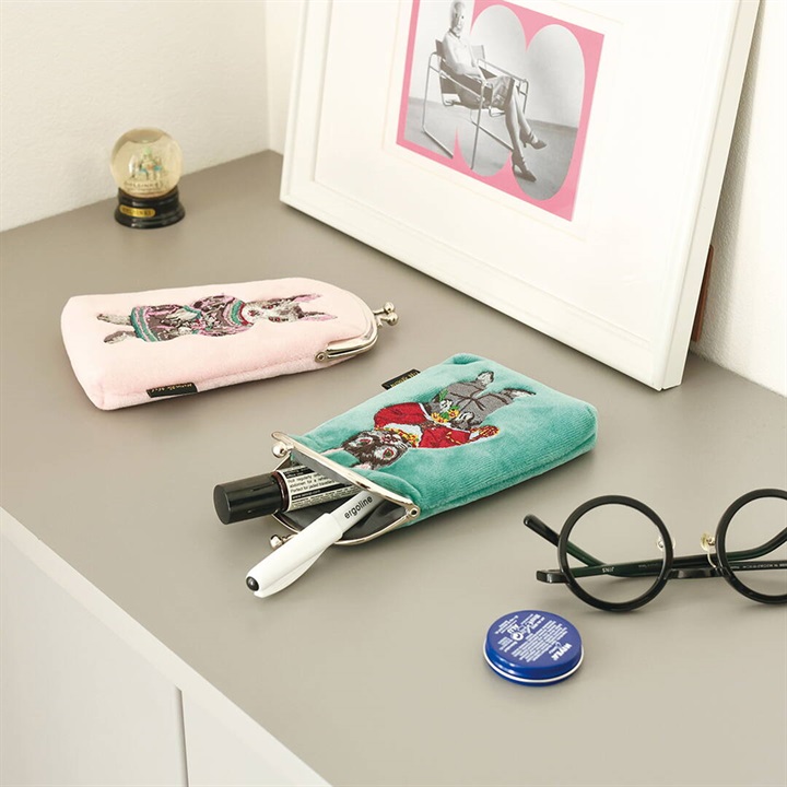 【Nathalie Lete】Long Purse がま口ポーチ 縦長