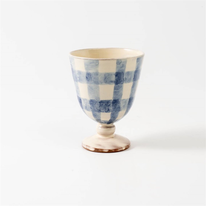【西聡実】ギンガムチェック ゴブレット 150ml