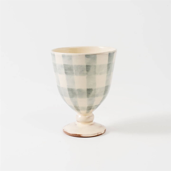 【西聡実】ギンガムチェック ゴブレット 150ml