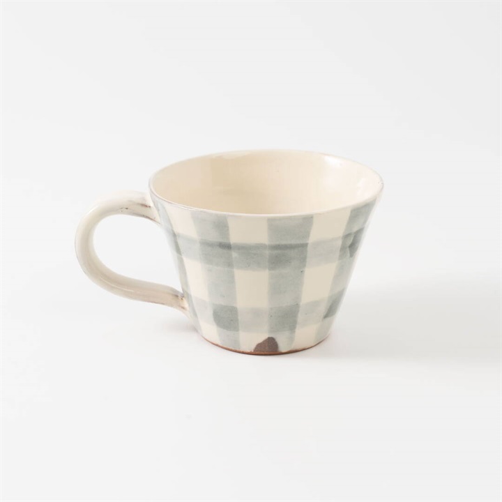 【西聡実】ギンガムチェック マグカップ 150ml