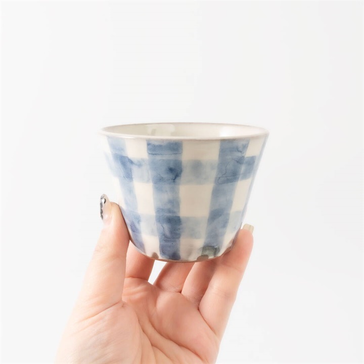 【西聡実】ギンガムチェック カップ 150ml