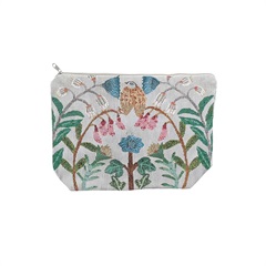 【松尾ミユキ】Travel pouch animal トラベルポーチ(Flower bird)