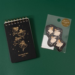 ＜セット商品＞【Kurahashi Rei】天使シリーズ 合皮メモ＋ステッカー(BK)