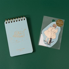 ＜セット商品＞【Kurahashi Rei】天使シリーズ 合皮メモ＋ステッカー(BU)