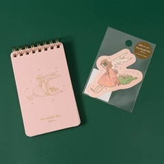 ＜セット商品＞【Kurahashi Rei】天使シリーズ 合皮メモ＋ステッカー(PK)