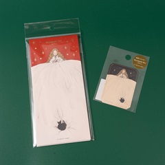 ＜セット商品＞【Kurahashi Rei】天使シリーズ 一筆箋＋ステッカー(ベッド)