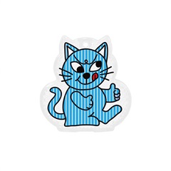 【MIDORI KOMATSU plays with DETAIL INC.】CHEEKY CAT REFLECTOR(Blue)