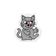 【MIDORI KOMATSU plays with DETAIL INC.】CHEEKY CAT REFLECTOR(Gray)