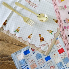 【Kurahashi Rei】プリントハンカチ 48cm(BEG)