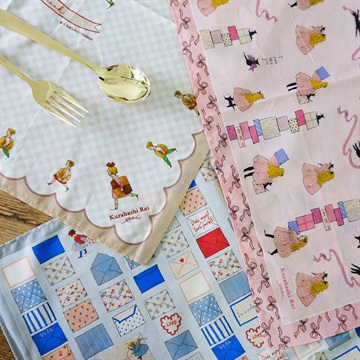 【Kurahashi Rei】プリントハンカチ 48cm