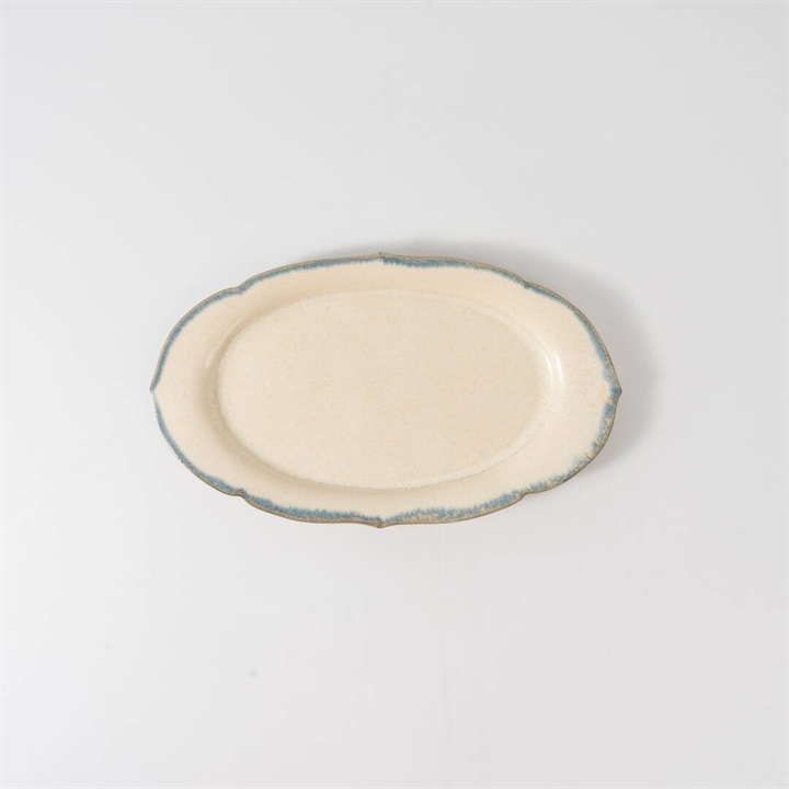 【松尾亮佑】稜花オーバルプレート Blue