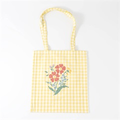ギンガムチェックトートバッグ クロスブルーム(イエロー)