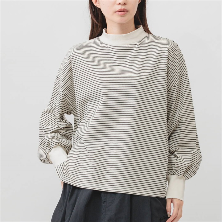 【M.M.O】OE天竺 バスクボリューム袖 長袖Tシャツ