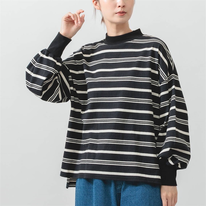 【M.M.O】OE天竺 バスクボリューム袖 長袖Tシャツ