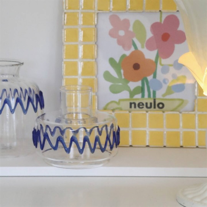 【neulo】パルス・ガラスフラワーベース(ドゥーロ)