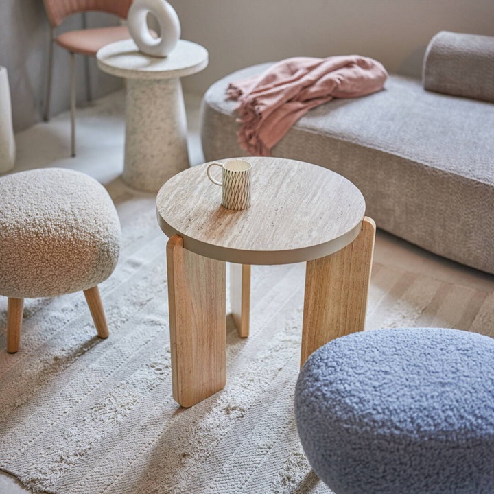 大理石ラウンドテーブル S