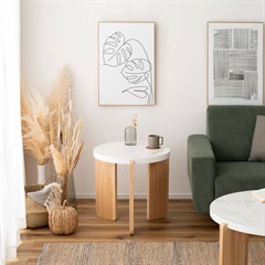 大理石ラウンドテーブル S(WH)