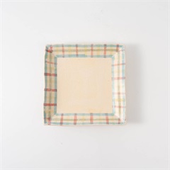 【陶房CONEL】シカクリムザラ イロカタチ 7.5cm(レッドライン/＃17)