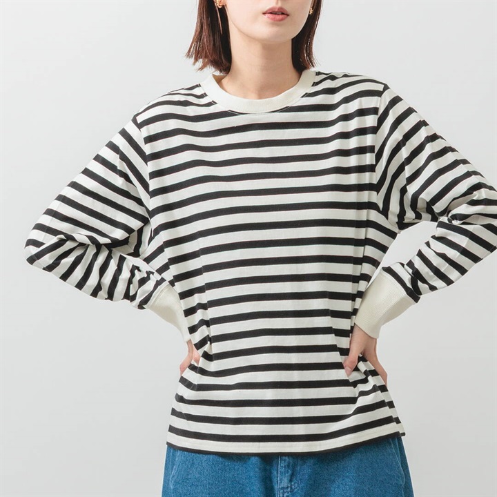 【M.M.O】ベーシック 長袖ボーダーTシャツ