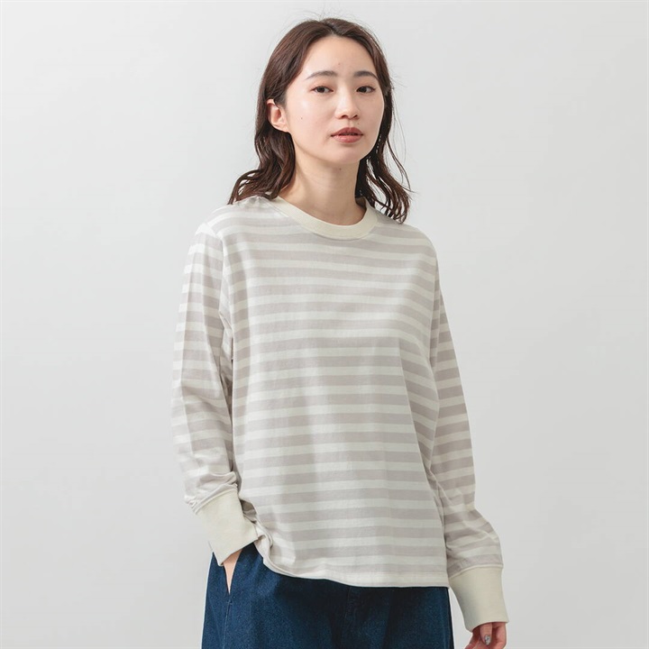 M.M.O】ベーシック 長袖ボーダーTシャツ｜てんとてん｜インテリア雑貨 