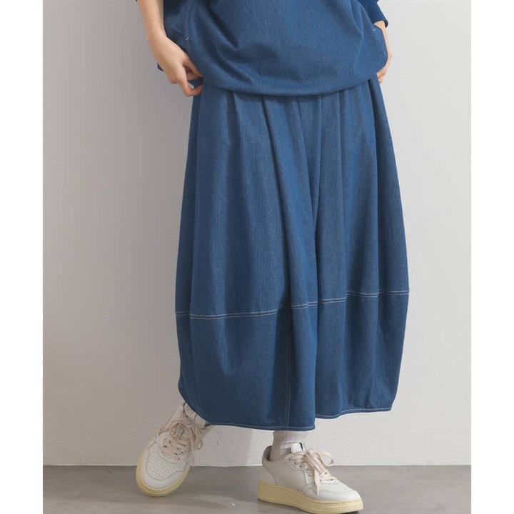 【LuPilien】裏毛デニム バルーンスカート