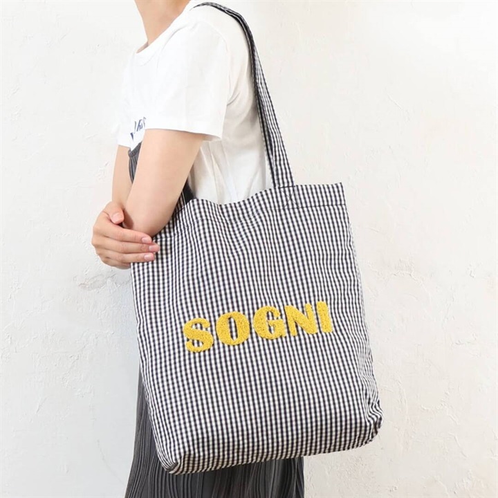 【SOBIA】ロゴポップ ギンガムチェック トートバッグ
