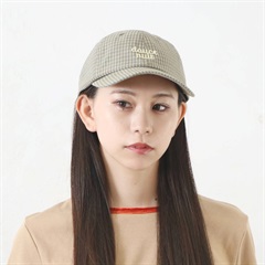 チェックロゴ刺繍キャップ(GR)