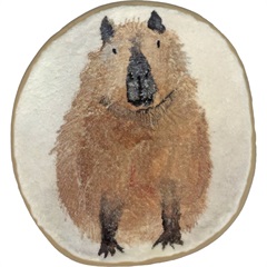 【アトリエKOTETSU】チェアパッド B(カピバラ)