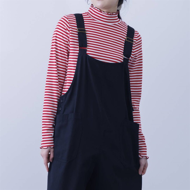 【PAGE ONE】ボーダーT/Cフライス アウトメロウ 長袖カットソー