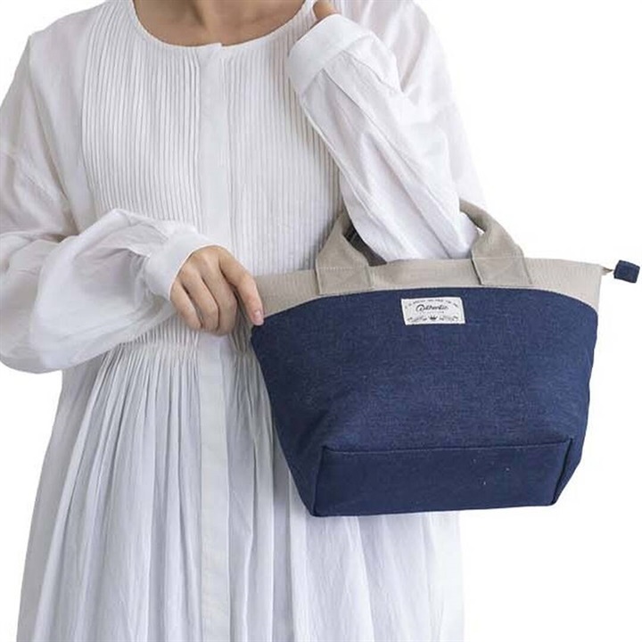 【jou jou lier】デニム＆ヒッコリーミニトートバッグ