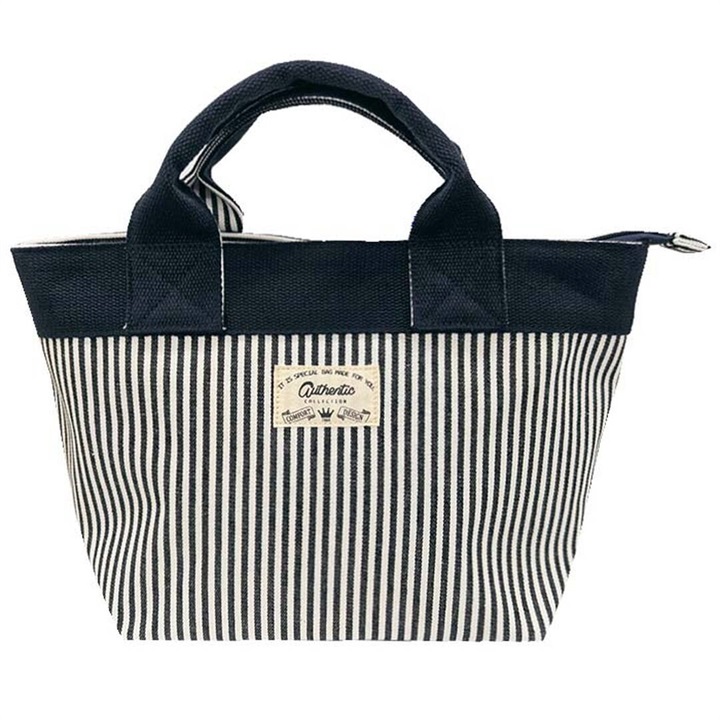 【jou jou lier】デニム＆ヒッコリーミニトートバッグ