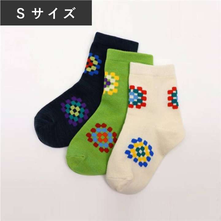【stample】クロシェモチーフ ショートソックス 3P