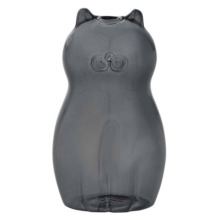 ガラスキャット一輪挿し(Black)