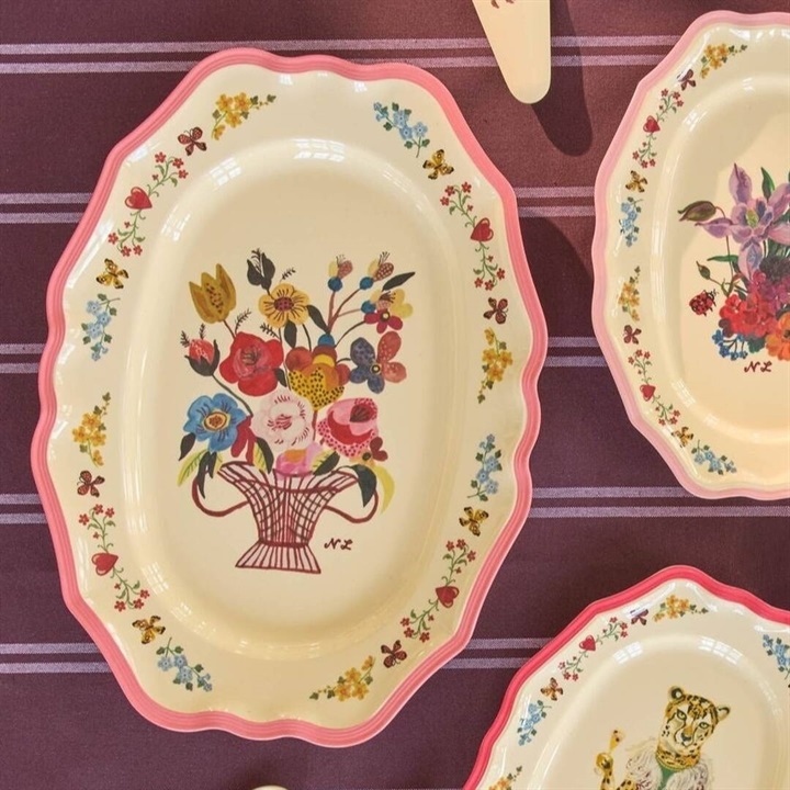 【rice】Nathalie Lete メラミン サービングディッシュプレート L 36.5cm