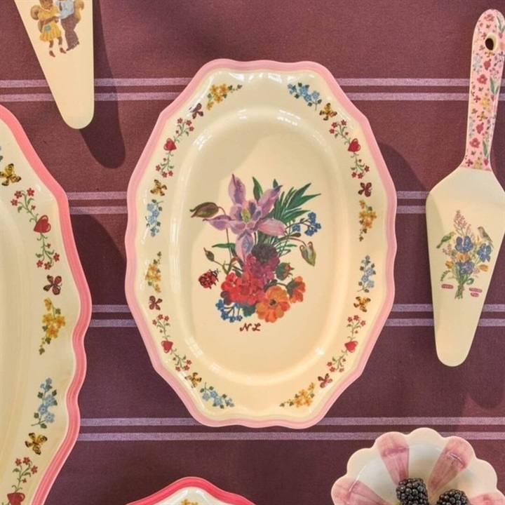 【rice】Nathalie Lete メラミン サービングディッシュプレート S 26cm