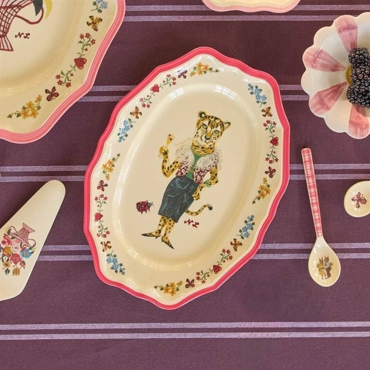 【rice】Nathalie Lete メラミン サービングディッシュプレート S 26cm