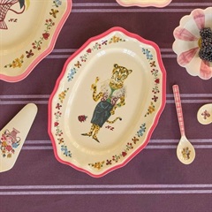 【rice】Nathalie Lete メラミン サービングディッシュプレート S 26cm(チーター)