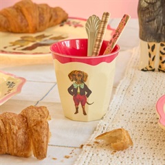 【rice】Nathalie Lete メラミンカップ ミディアム 250ml(ドッグ)