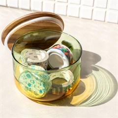 【amabro】2TONE CANISTER S(Green×Yellow)