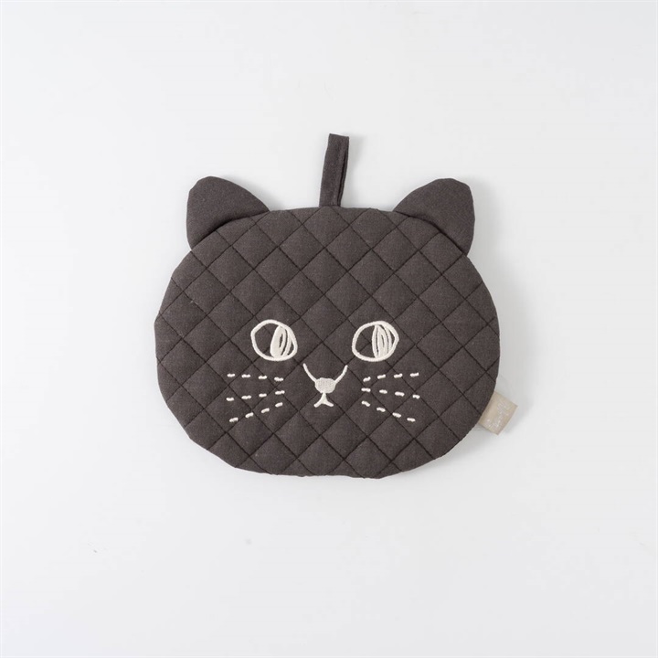 にゃふにゃふ フェイス型2WAY キルトなべつかみ