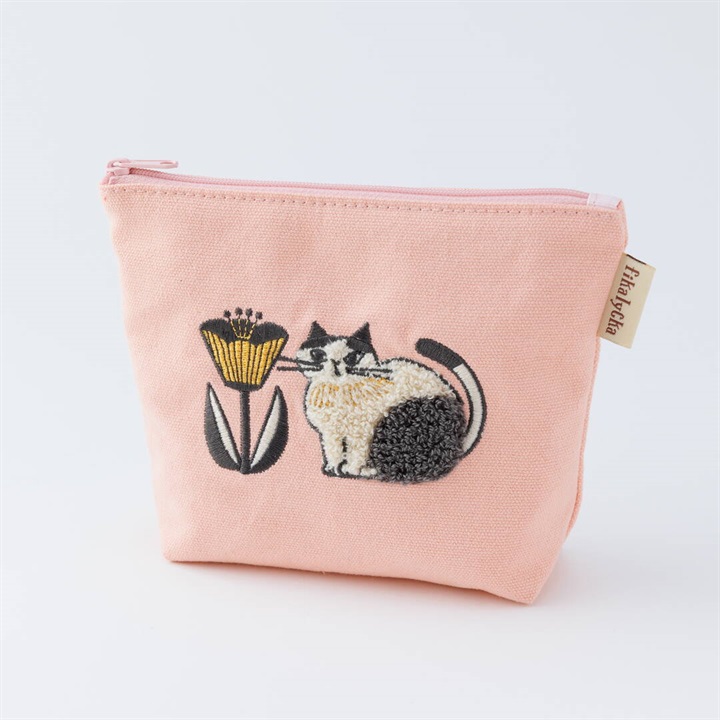 【fikalycka】舟形ポーチ サガラ刺繍