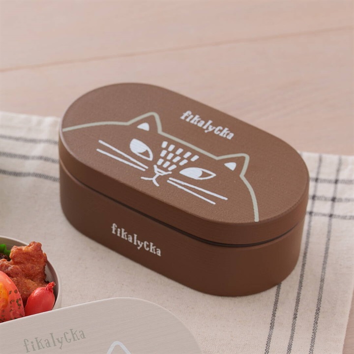 【fikalycka】木目 小判 弁当箱