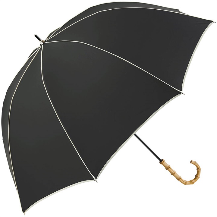 【because】PUパイピング ラージ 晴雨兼用 長傘