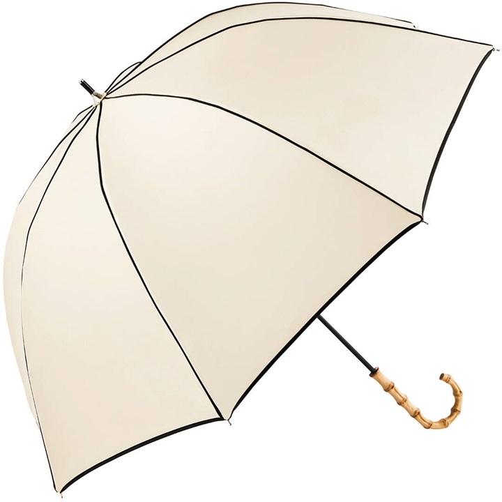 【because】PUパイピング ラージ 晴雨兼用 長傘
