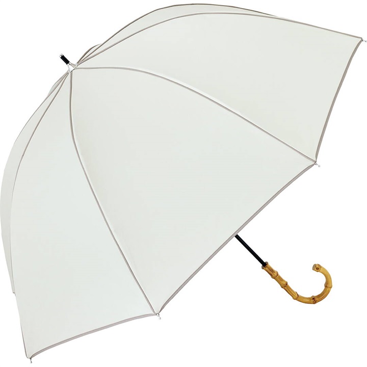 【because】PUパイピング ラージ 晴雨兼用 長傘
