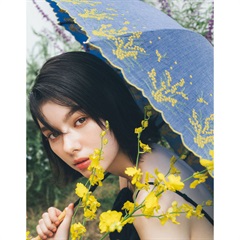 【because】ミモザ刺繍 晴雨兼用 長傘