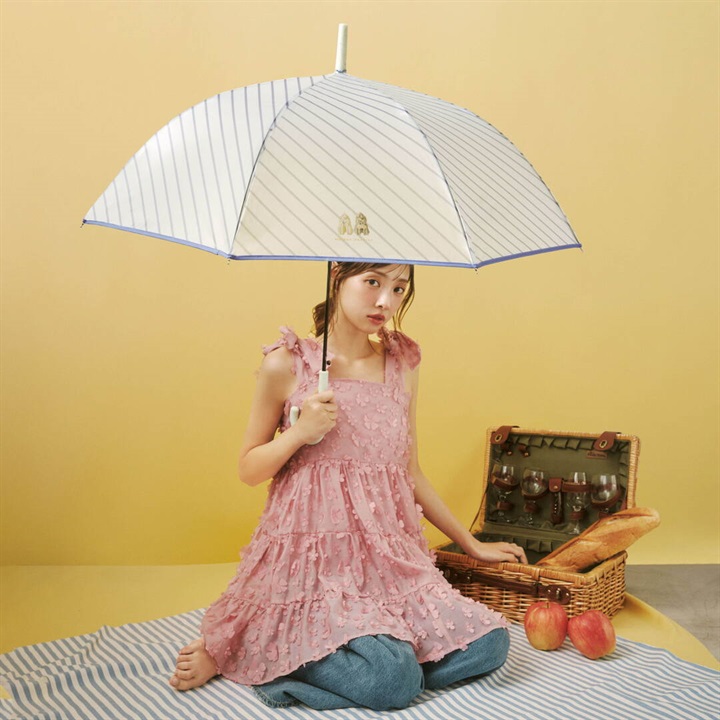 【Maison terrier】クリアアンブレラ／メゾン・テリア 長傘(BL)