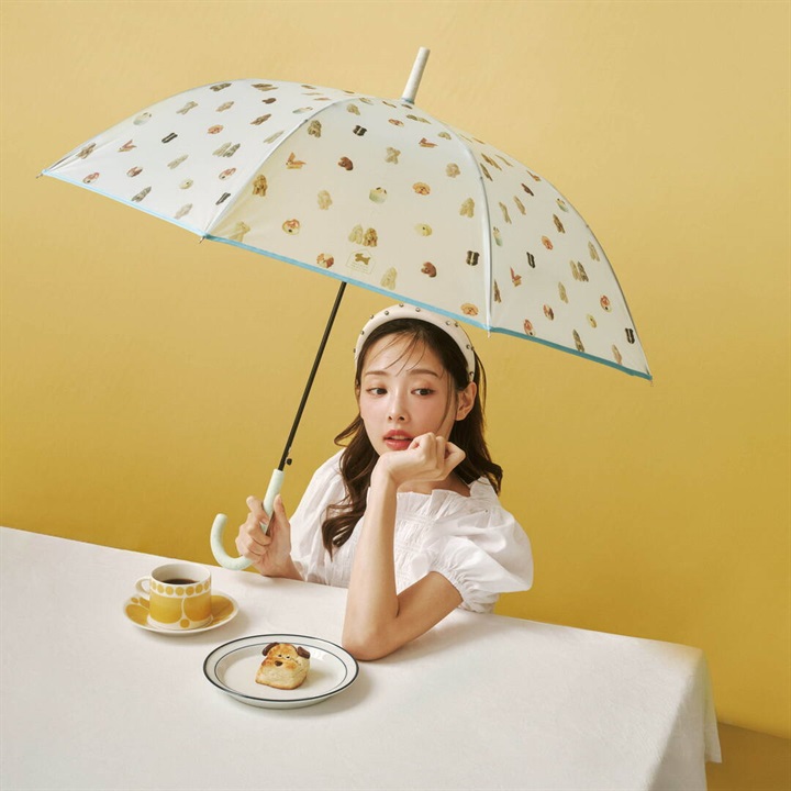 【Maison terrier】クリアアンブレラ／メゾン・テリア 長傘(GN)