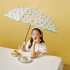 【Maison terrier】クリアアンブレラ／メゾン・テリア 長傘(GN)